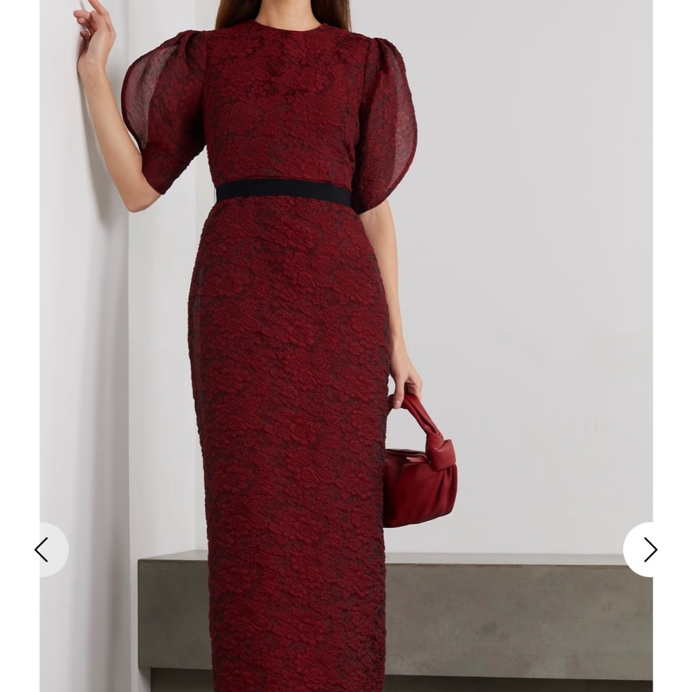ELEGANT ERDEM Asteria Belted Red Dress Size 38FR